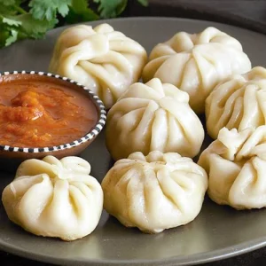 STEAMED CHICKEN MOMOS 10SZT